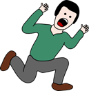 Scared Man Clip Art